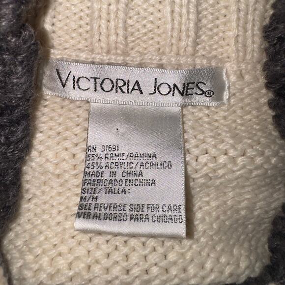 Victoria Jones Color Block knit Sweater women’s size medium - Picture 6 of 7